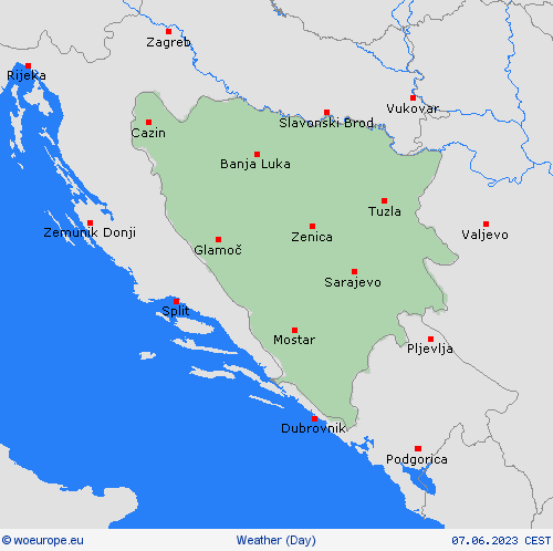 overview Bosnia and Herzegovina Europe Forecast maps