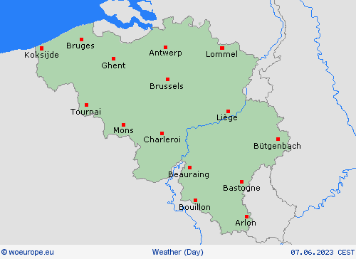 overview Belgium Europe Forecast maps