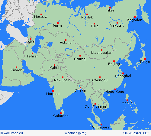 overview  Asia Forecast maps
