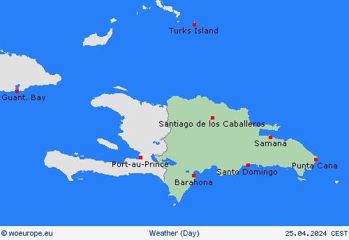 overview Dominican Republic Central America Forecast maps