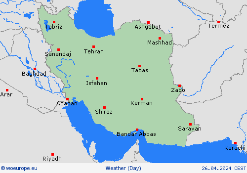 overview Iran Asia Forecast maps