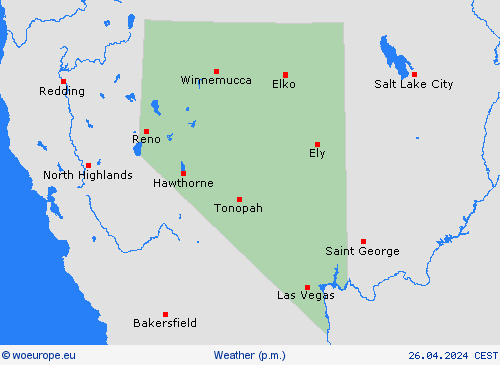 overview Nevada North America Forecast maps