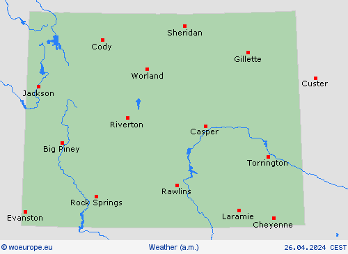 overview Wyoming North America Forecast maps