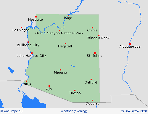 overview Arizona North America Forecast maps