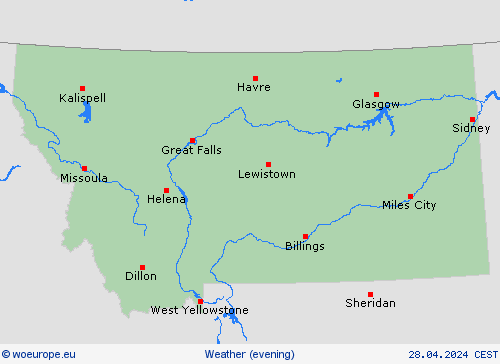 overview Montana North America Forecast maps