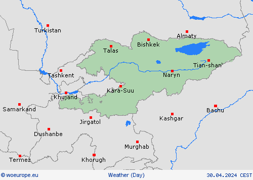 overview Kyrgyzstan Asia Forecast maps