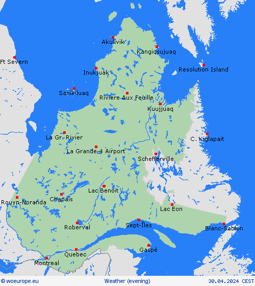 overview Quebec North America Forecast maps