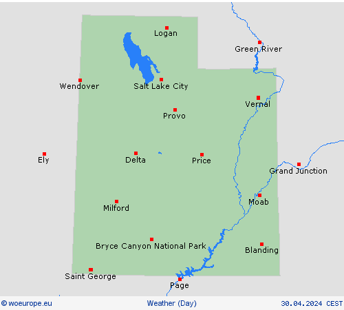 overview Utah North America Forecast maps