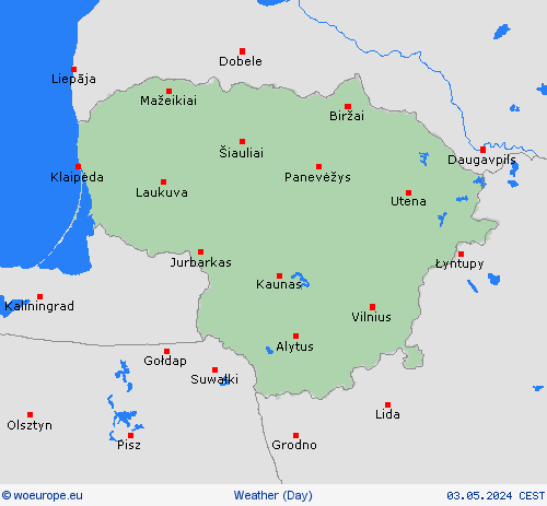 overview Lithuania Europe Forecast maps