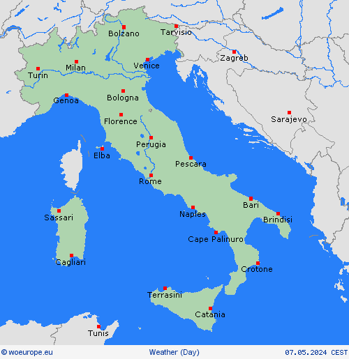 overview Italy Europe Forecast maps