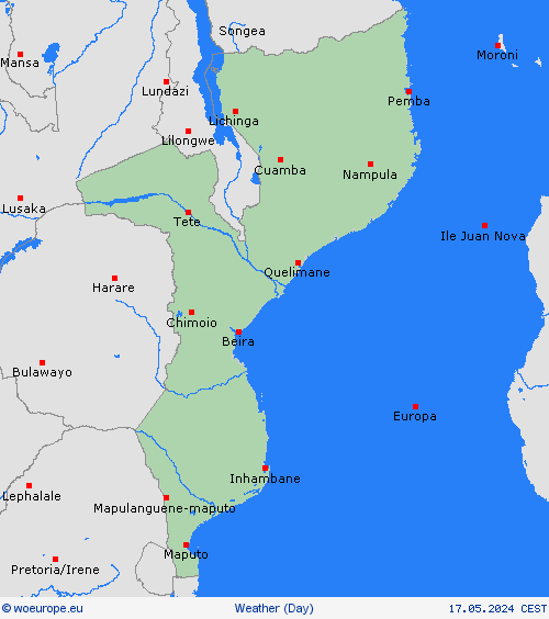 overview Mozambique Africa Forecast maps