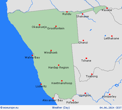 overview Namibia Africa Forecast maps