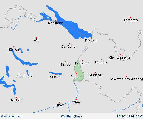 overview Liechtenstein Europe Forecast maps