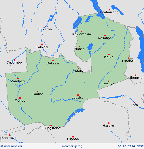 overview Zambia Africa Forecast maps