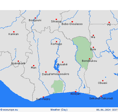 overview Côte d'Ivoire Africa Forecast maps