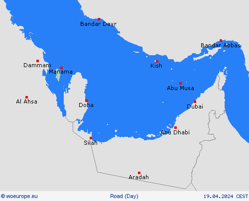 road conditions Bahrain Asia Forecast maps