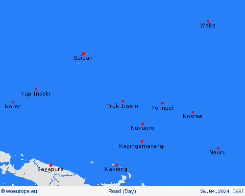 road conditions Nauru Oceania Forecast maps