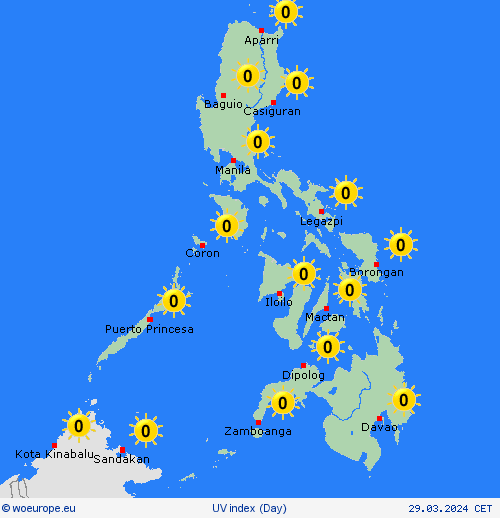 uv index Philippines Asia Forecast maps