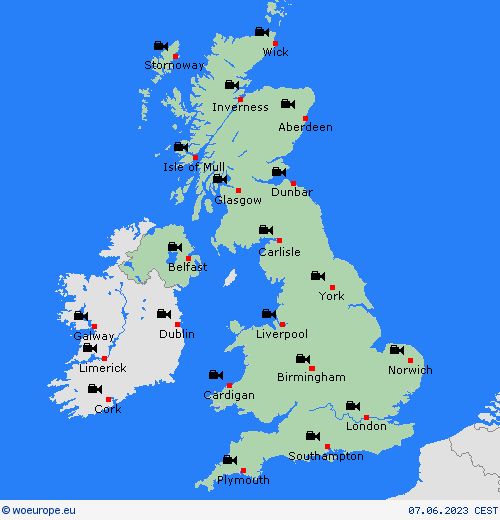 webcam UK Europe Forecast maps