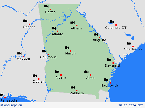 webcam Georgia North America Forecast maps