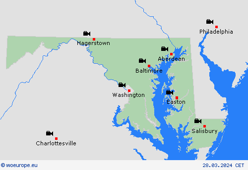 webcam Maryland North America Forecast maps