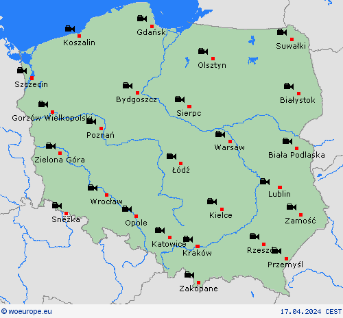 webcam Poland Europe Forecast maps