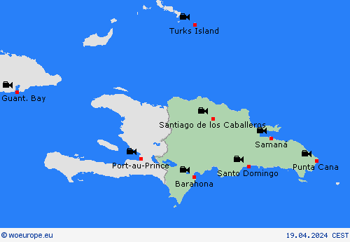webcam Dominican Republic Central America Forecast maps