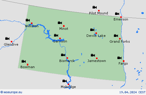 webcam North Dakota North America Forecast maps