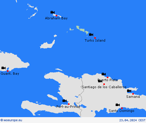 webcam Turks and Caicos Central America Forecast maps