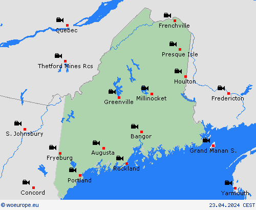 webcam Maine North America Forecast maps