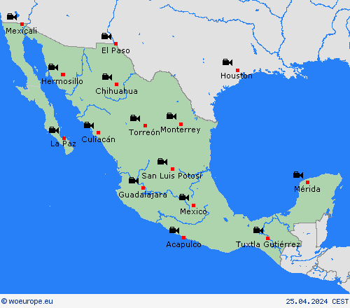 webcam Mexico Central America Forecast maps