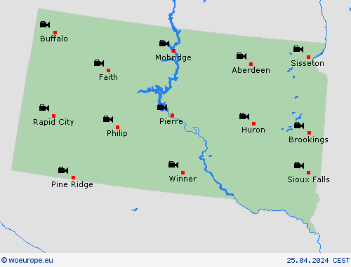 webcam South Dakota North America Forecast maps