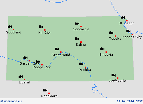 webcam Kansas North America Forecast maps