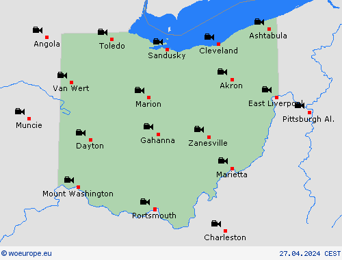 webcam Ohio North America Forecast maps