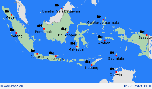 webcam Indonesia North America Forecast maps