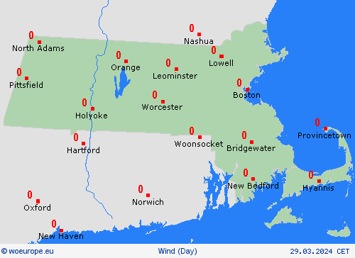 wind Massachusetts North America Forecast maps