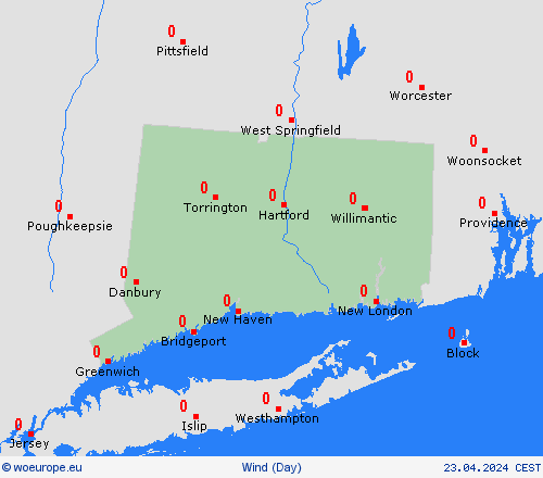wind Connecticut North America Forecast maps