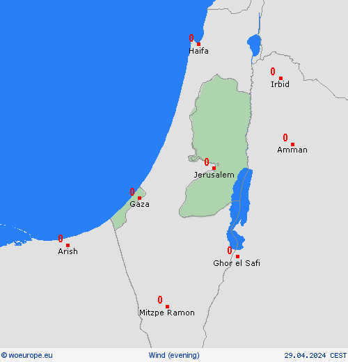 wind Palestine Asia Forecast maps