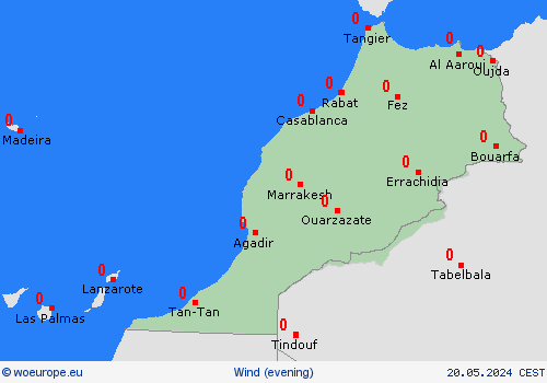 wind Morocco Africa Forecast maps