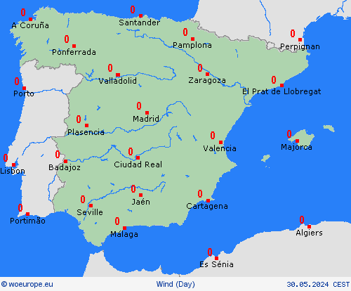 wind Spain Europe Forecast maps