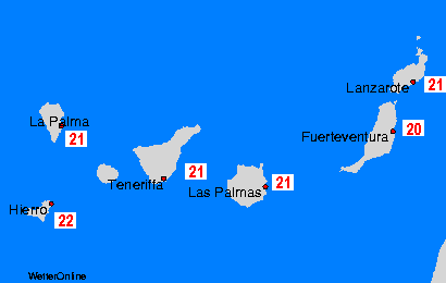 Water temperatures - Canary Islands - Su Apr 28